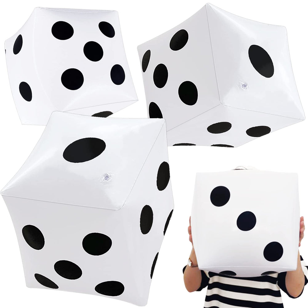 Dshengoo 3-pack 13-inch jumbo inflatable dice for large group play