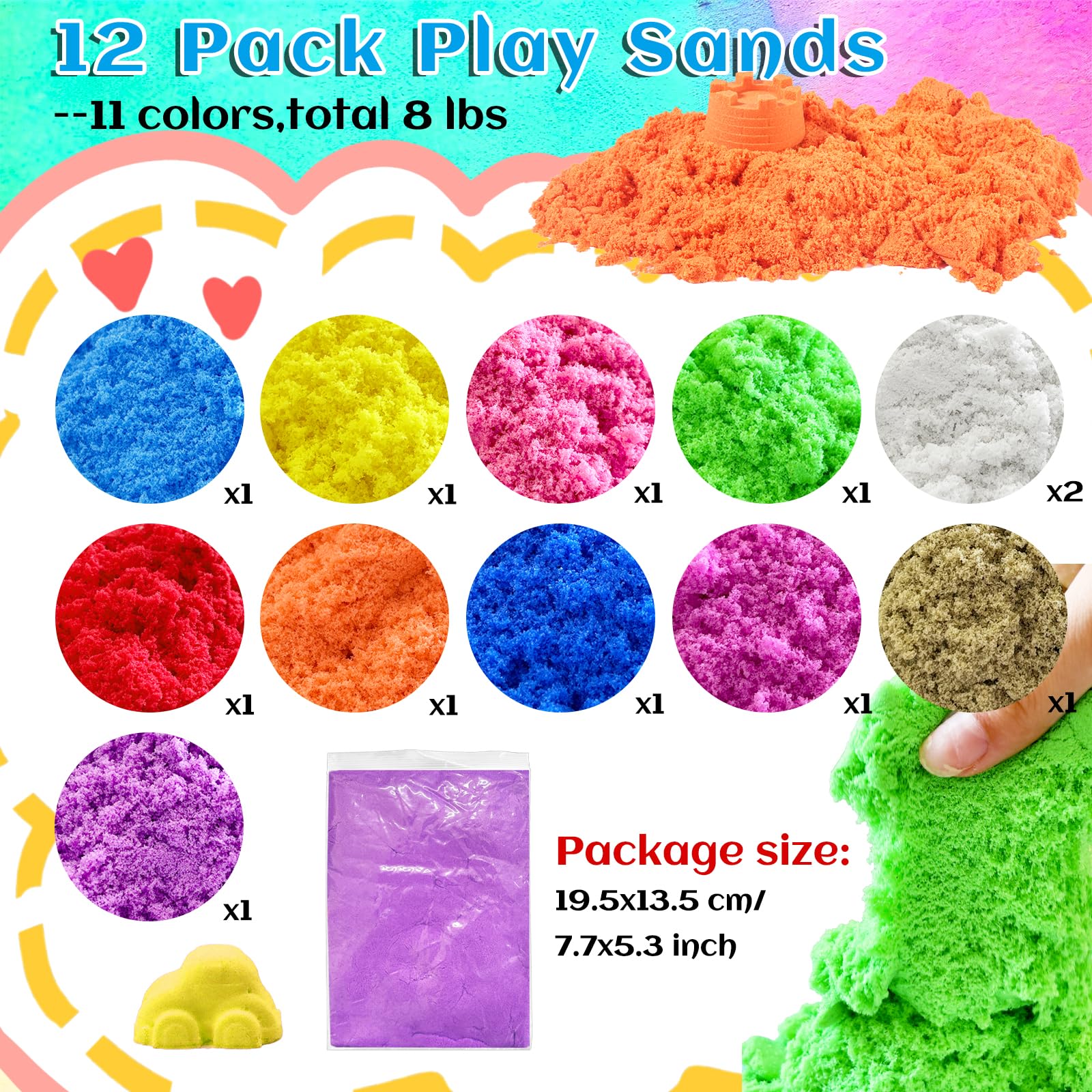 Dshengoo soft moldable sand invites kids to shape castles and figures