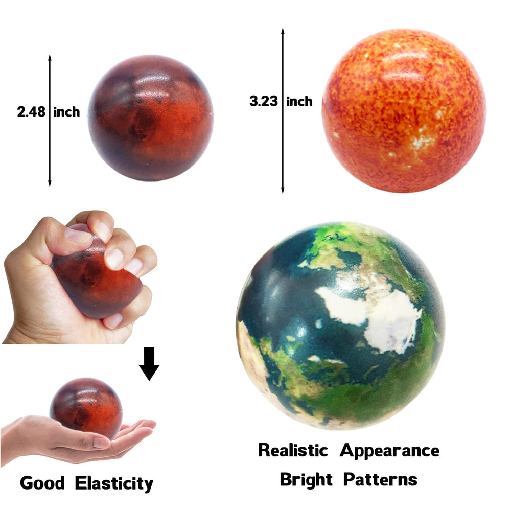 Dshengoo Solar System stress ball Saturn for tactile variety and hand exercise.