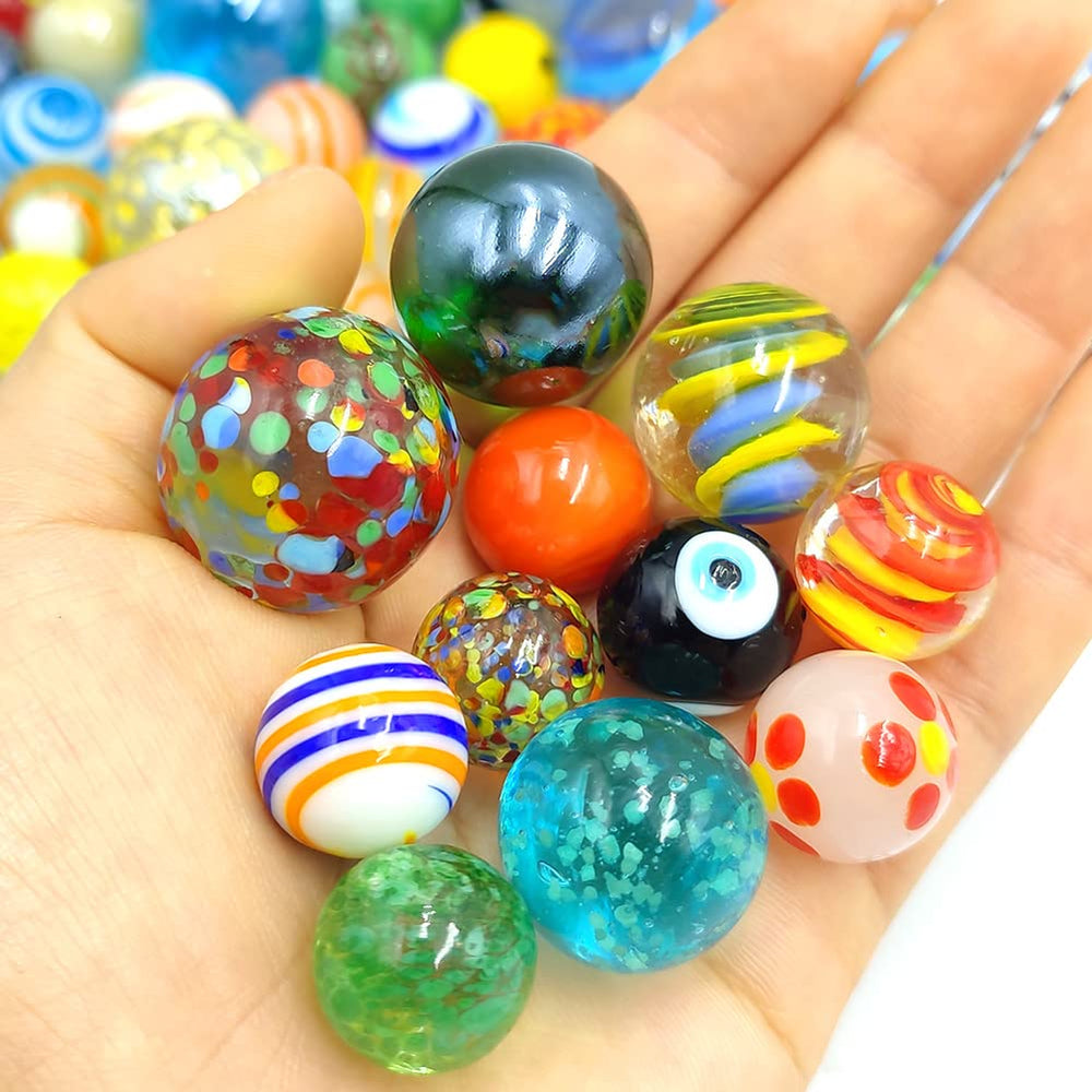 DSHMIXIA glow-in-the-dark marbles add nighttime fun for play