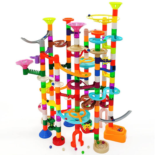 DSHMIXIA marble run track assembly demonstrates sturdy construction for durable play
