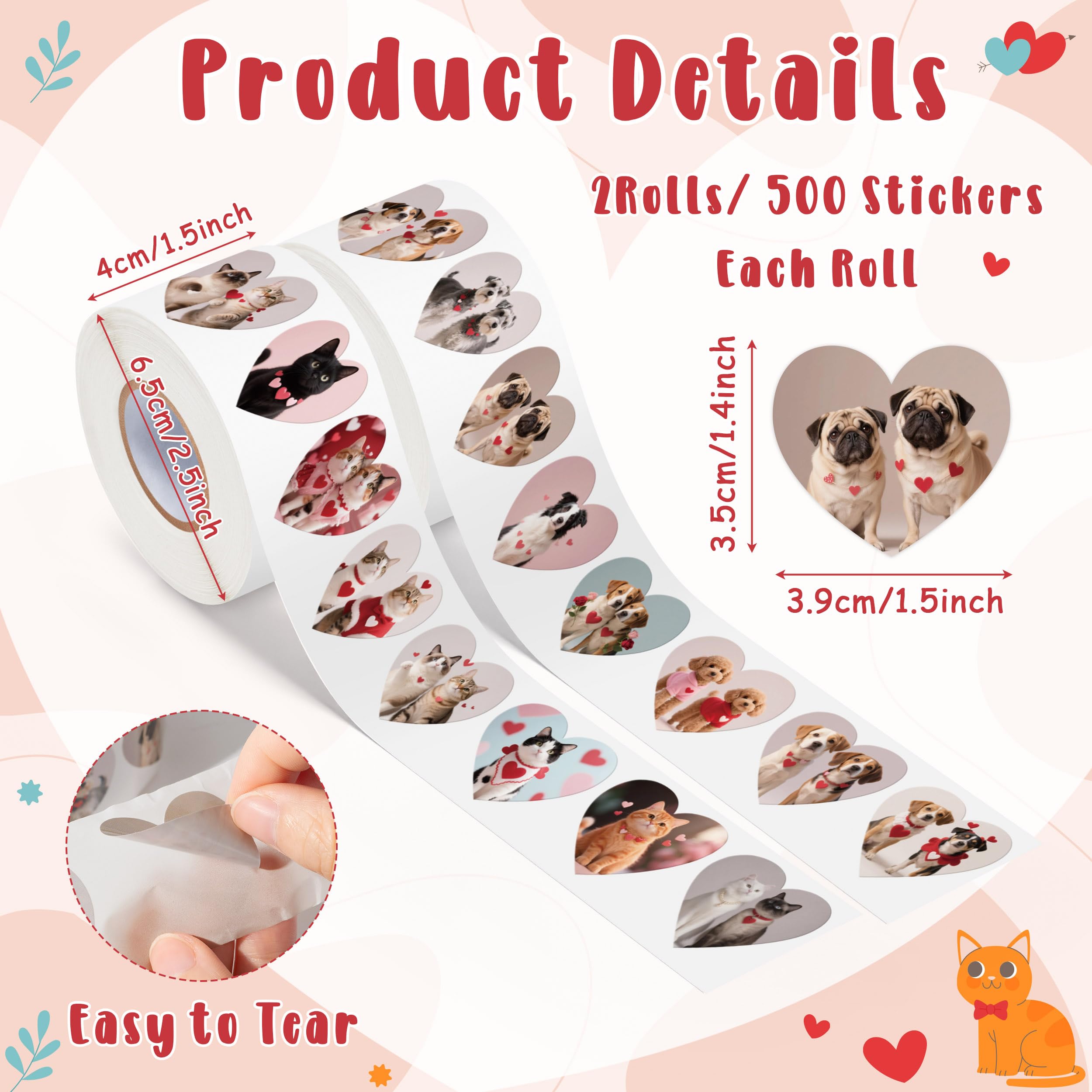 DSjuedui heart shaped animal designs add a cute touch to crafts