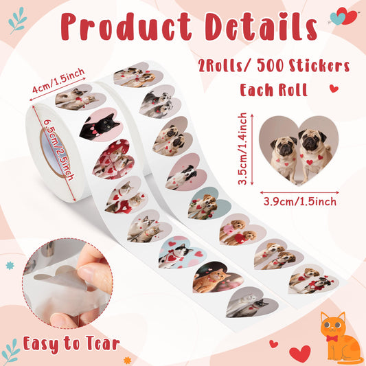 DSjuedui heart shaped animal designs add a cute touch to crafts