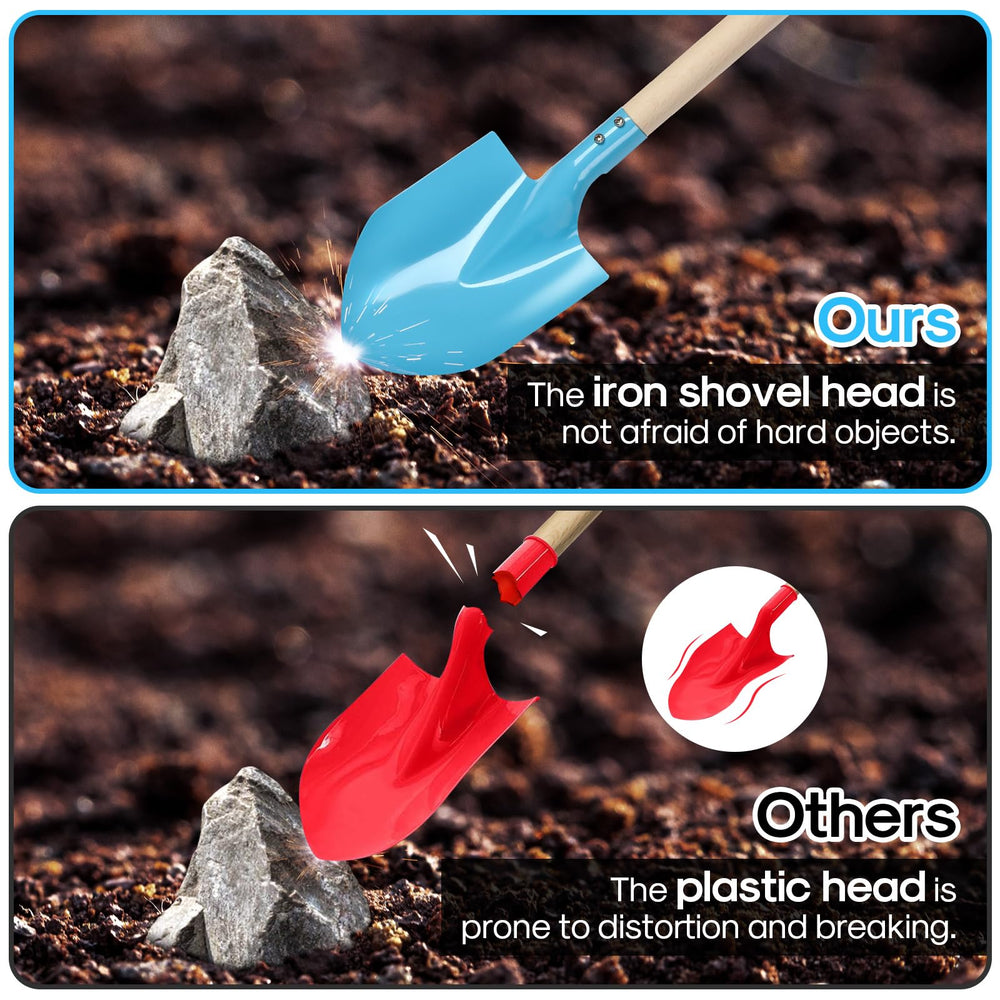 DSmile 16-inch shovel helps snow and light digging with sturdy construction.