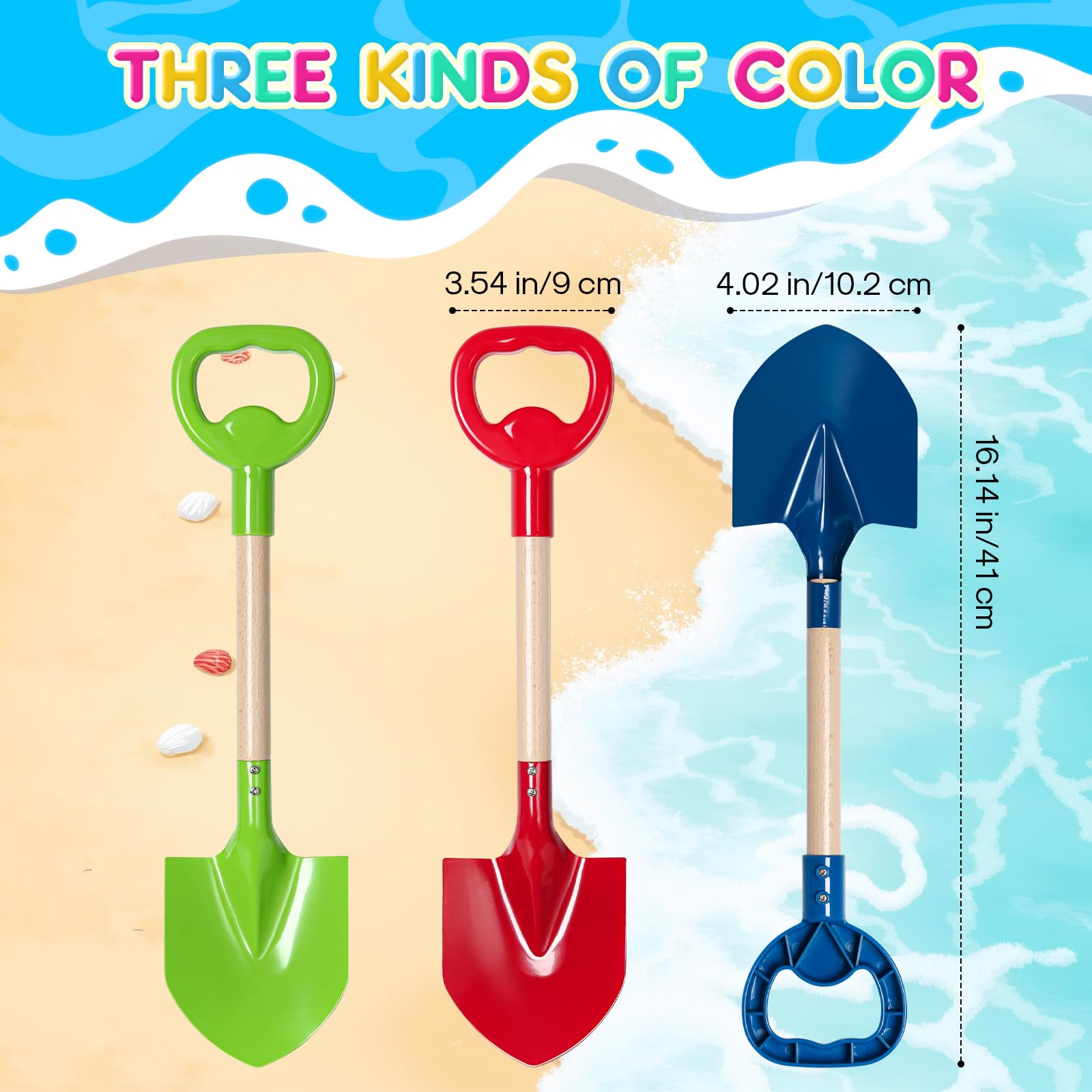 Dsmile shovel with smooth edges and ABS handle, safe for children's beach adventures.