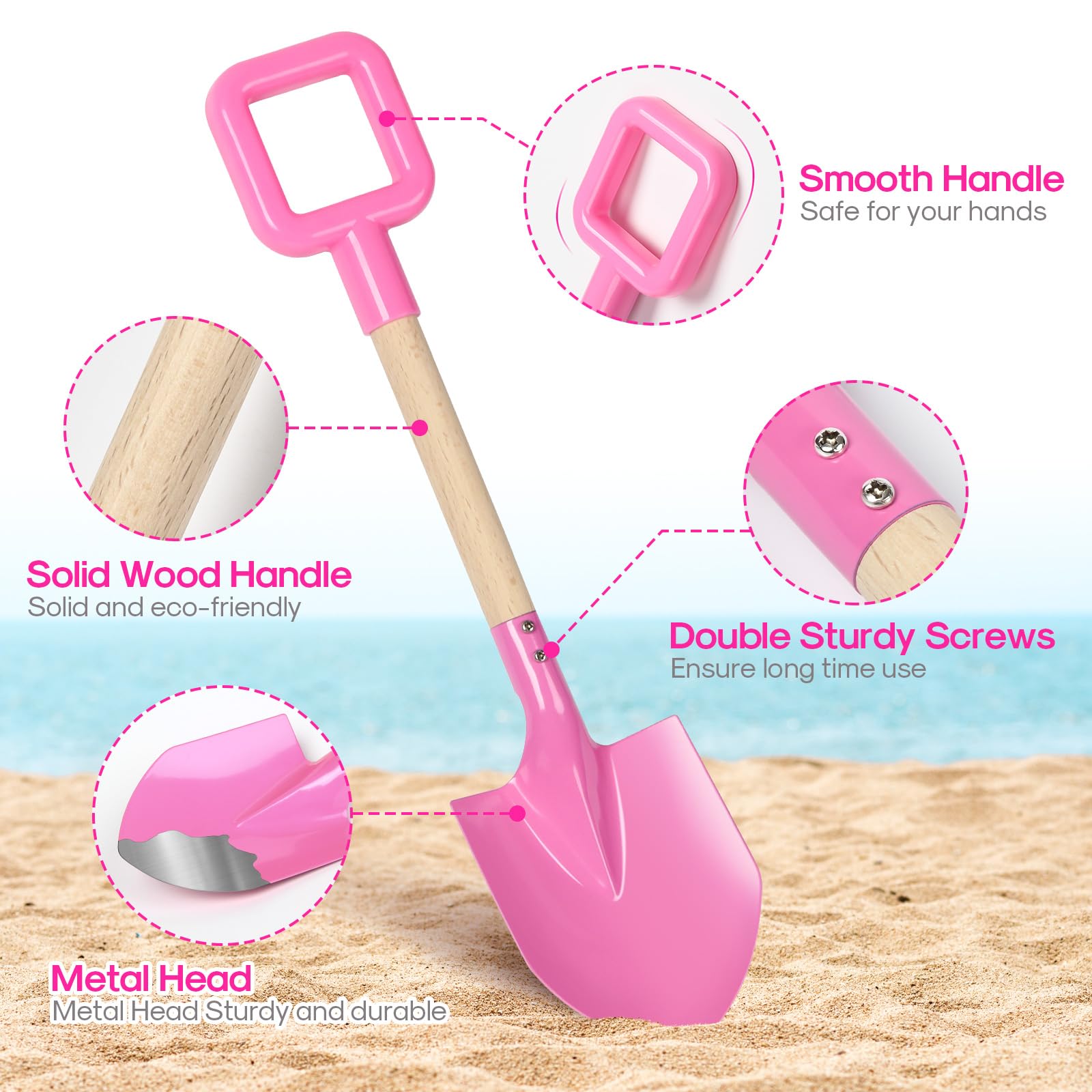 DSmile compact garden shovel ideal for car emergency snow removal.