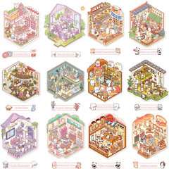 DSNJPZX 3D sticker scene book diorama amusement park inspires exploration.