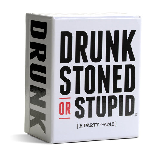 DSS Games Drunk Stoned or Stupid card pack for party prompts and laughs.