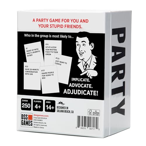 DSS Games Family game-night table setup with cards and players ready for laughter.