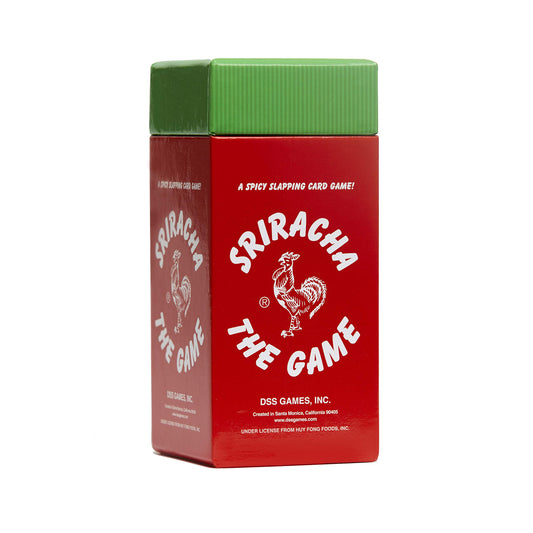 DSS Games Sriracha box front showcasing family-friendly spicy fun for game night.