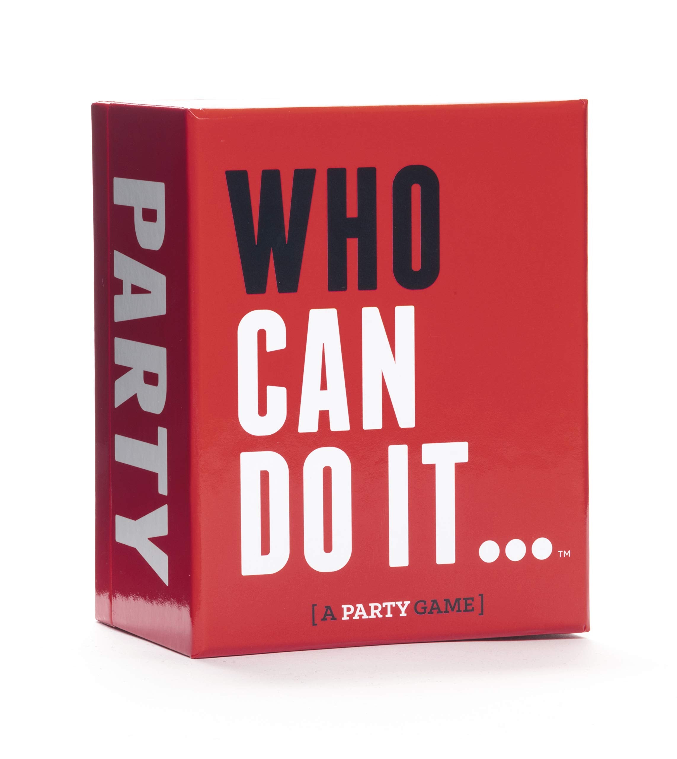 DSS Games Who Can Do It deck with 250 challenge cards ready for game night