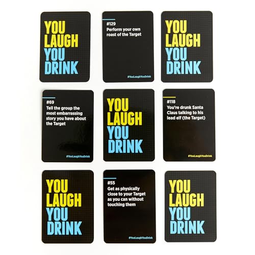DSS Games You Laugh You Drink card draw prompts spontaneous humor at gatherings.