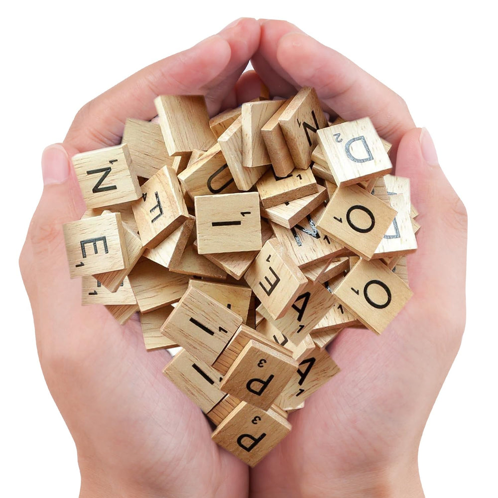 DSYJ Scrabble tiles spelling set showcases educational fun and creative wordplay.