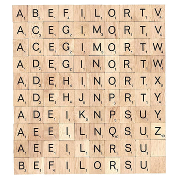 DSYJ wood Scrabble tiles pack showing natural finish, ideal for crafts and DIY projects.