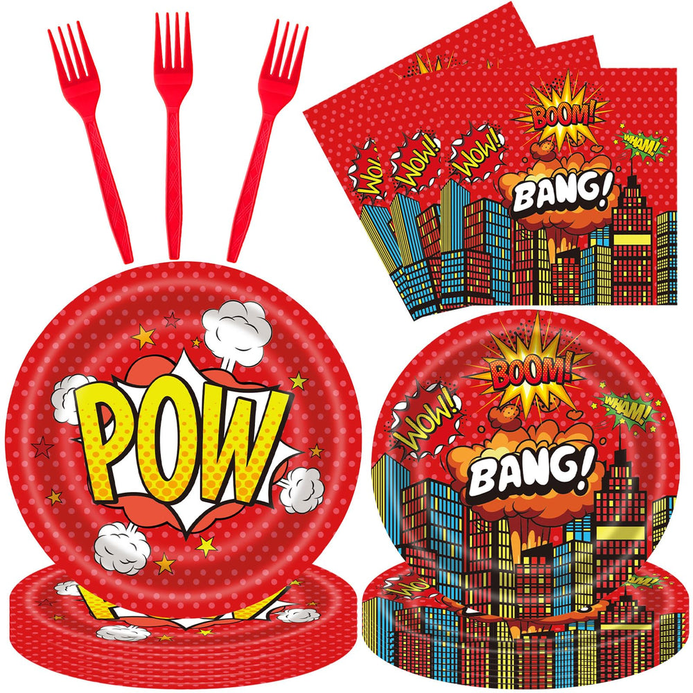 DTDO 96-pc hero plates set showcasing durable plates for quick cleanup.