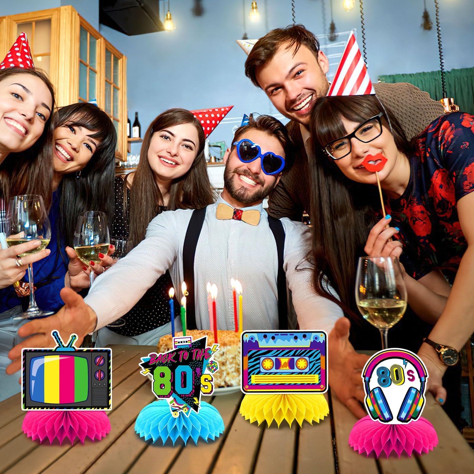 DTOFOOT 80s vinyl record centerpiece evokes nostalgia for tables or walls