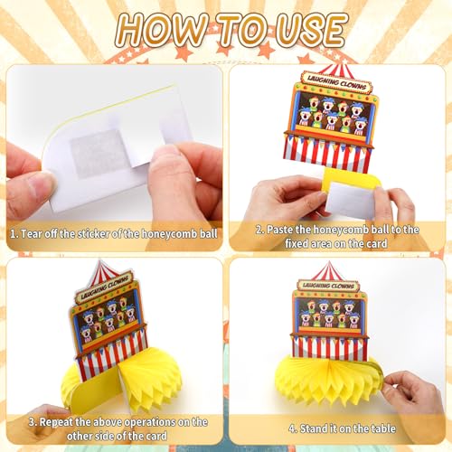 DTOFOOT Circus-themed centerpieces as a lively table backdrop for any carnival event.