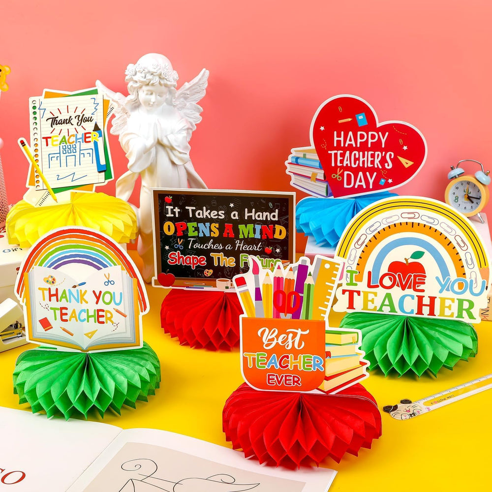 DTOFOOT teacher appreciation honeycomb centerpiece 5 easy setup for quick party setup