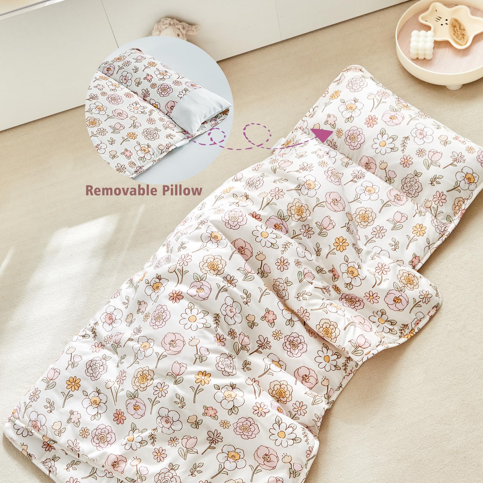 DuShow Easy-care nap mat machine washable at low temperature.