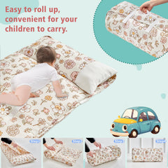 DuShow Toddler Nap Mat size 53x21 inches fits ages 3–6 for daycare.