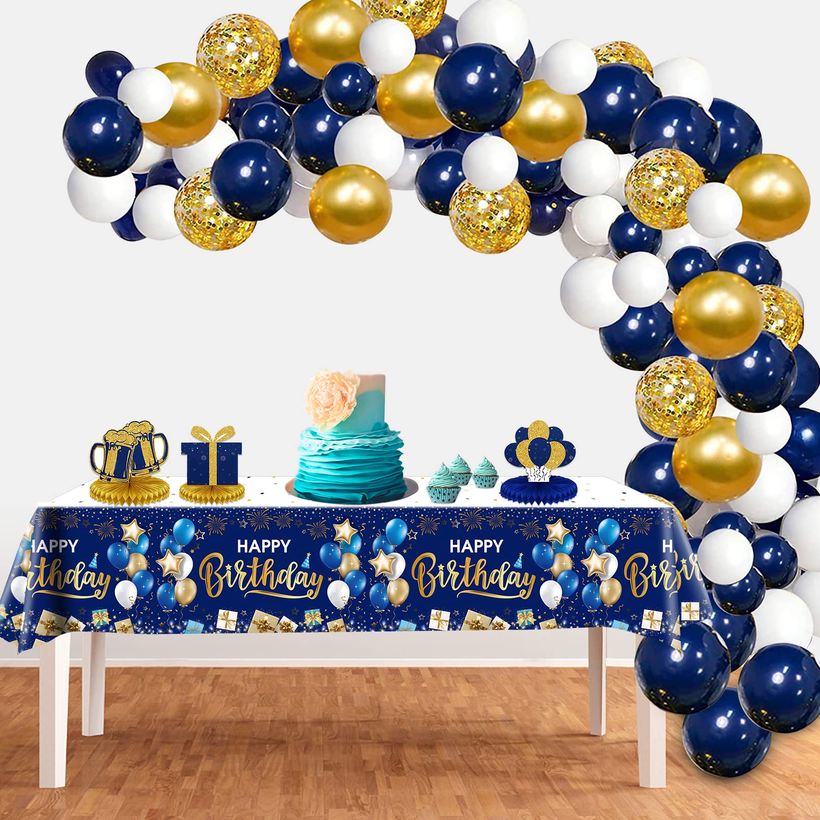 DUAIAI tablecloth displaying Happy Birthday sign for celebrations