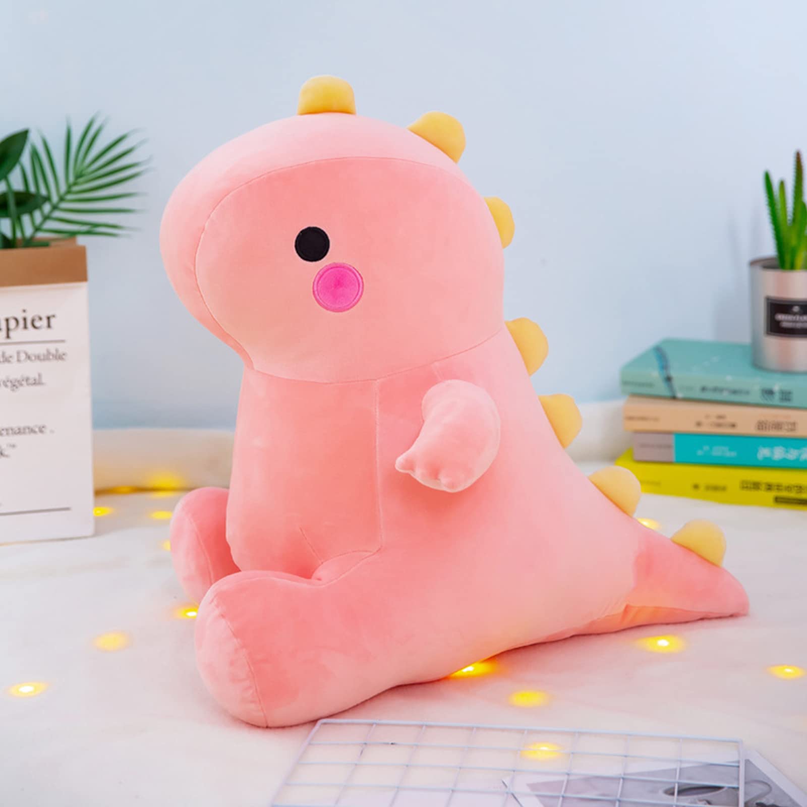 DUANMUL green 13-inch dinosaur plush toy ideal for imaginative play and room decoration.