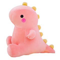 DUANMUL pink 13-inch dinosaur plush toy for cozy cuddles and bedtime comfort.