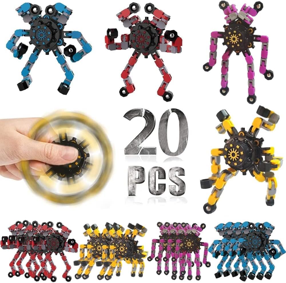 Dubanjowe fidget spinner transformable robot front view for focus