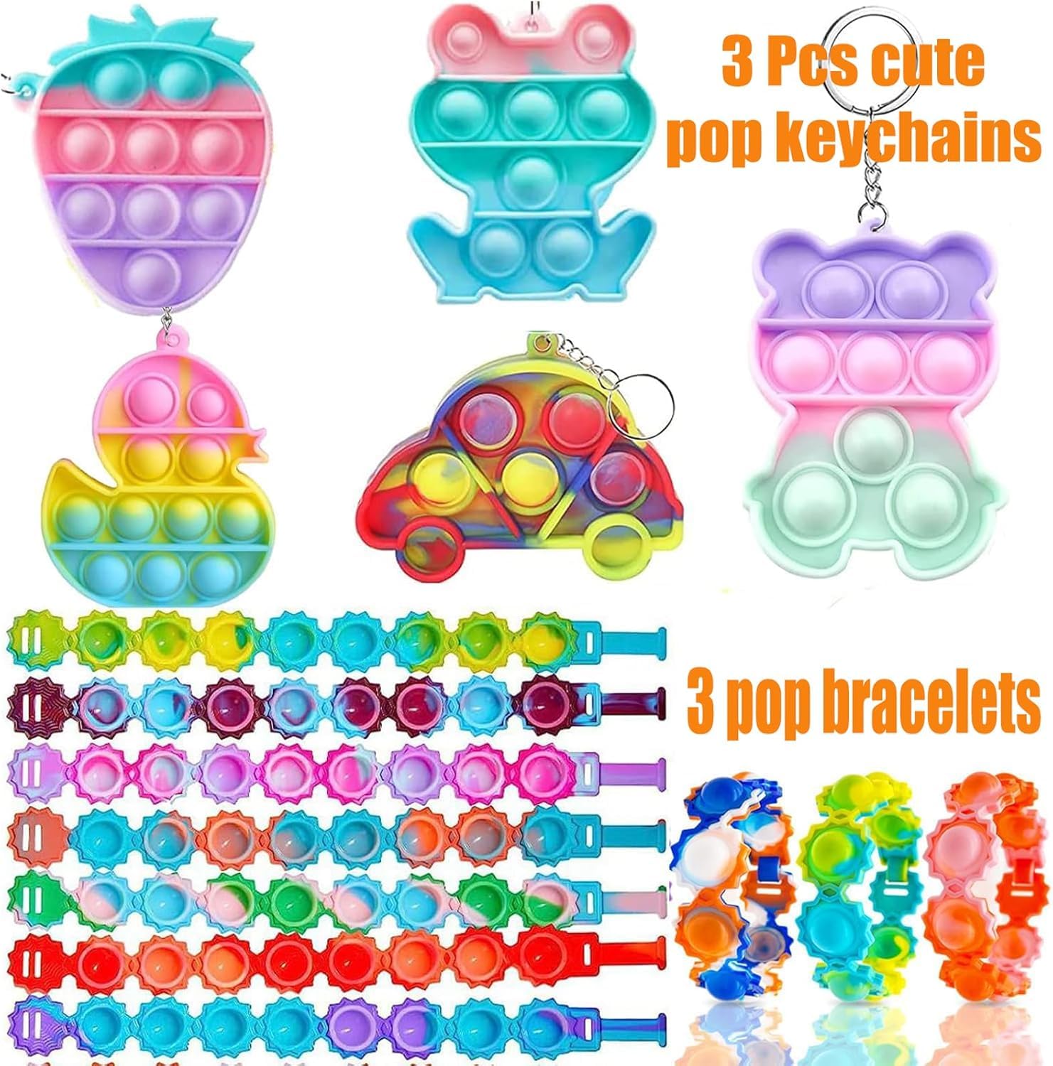 Duccsko cute pop keychains add color and excitement to party favors