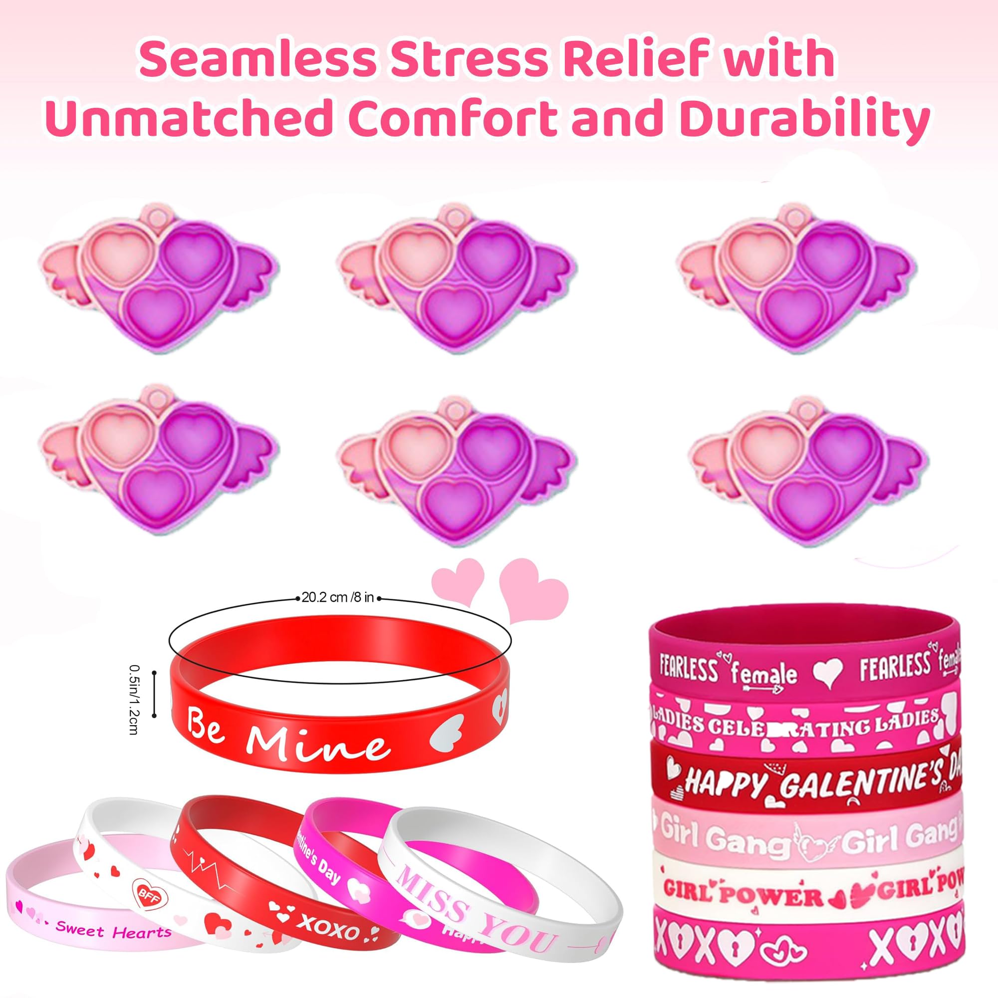 Duccsko Valentines slap bracelets for party favors and rewards