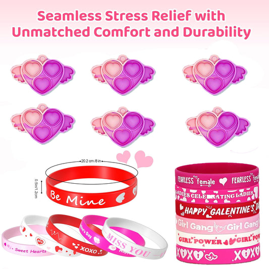Duccsko Valentines slap bracelets for party favors and rewards