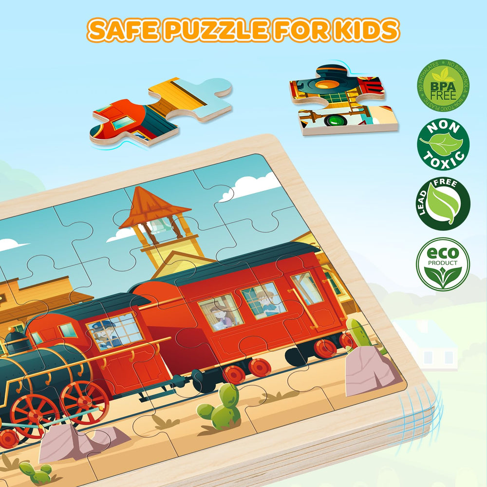 Duchong puzzle tray with guide helps keep pieces organized and ready.