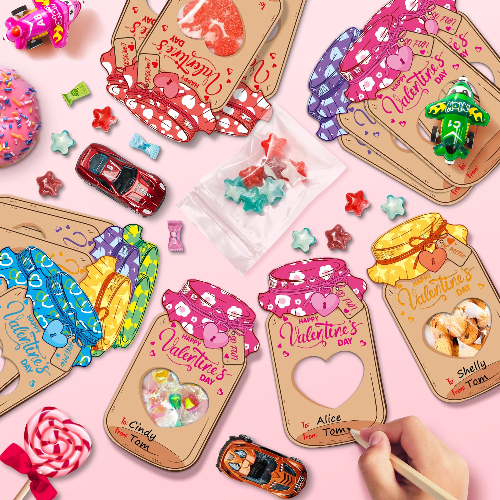 Duchong classroom valentines set fits school activities and rewards.