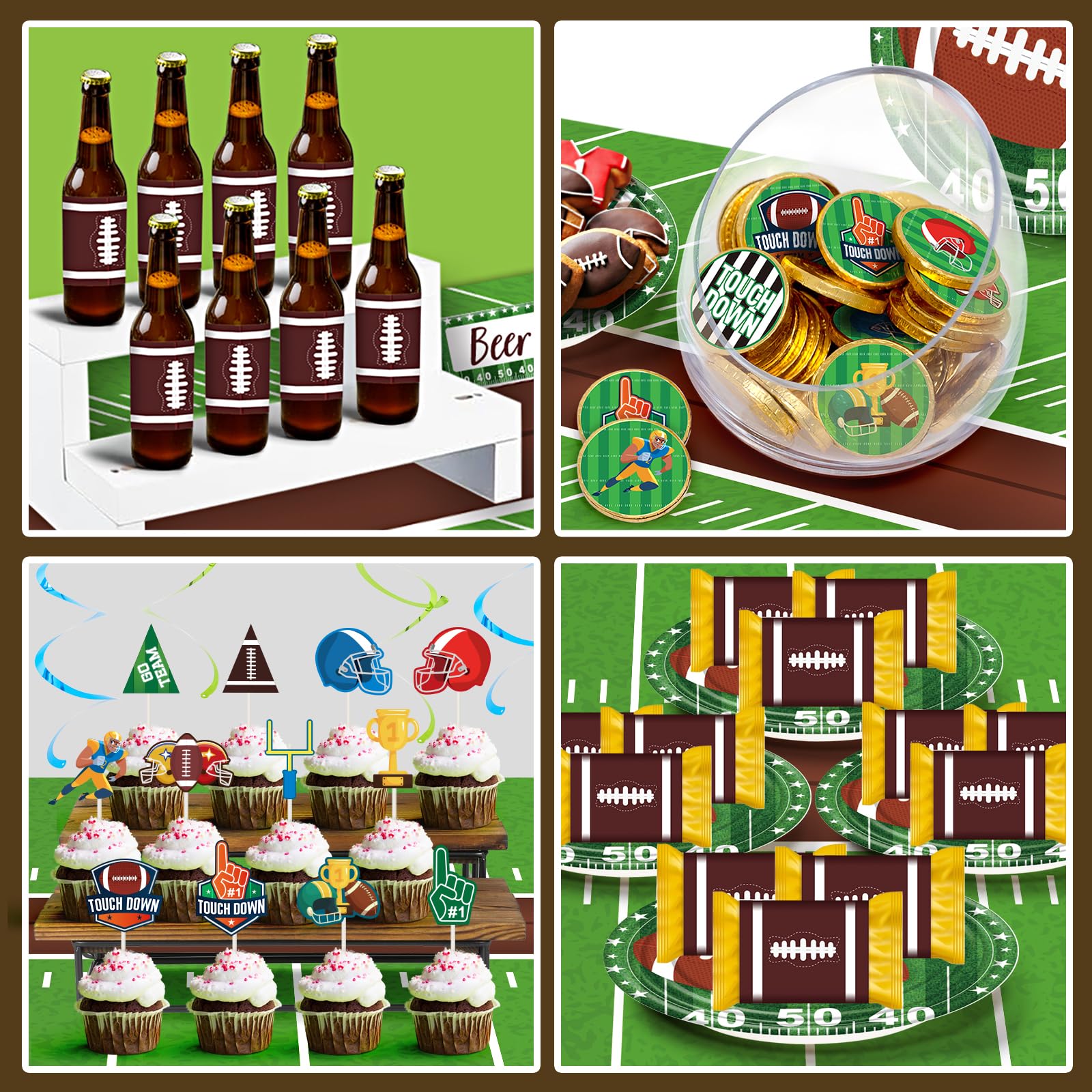 Duchong football balloons create vibrant accents for game-day celebrations