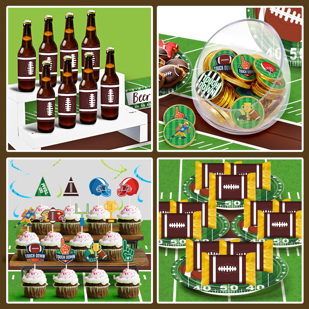 Duchong football balloons create vibrant accents for game-day celebrations