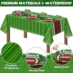 Duchong football napkins simplify cleanup with festive color and absorbency