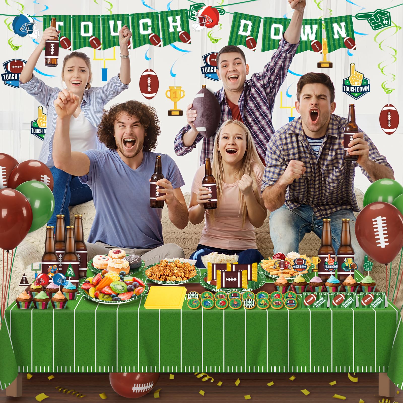 Duchong football plates 9-inch offer sturdy meal portions with sporty style
