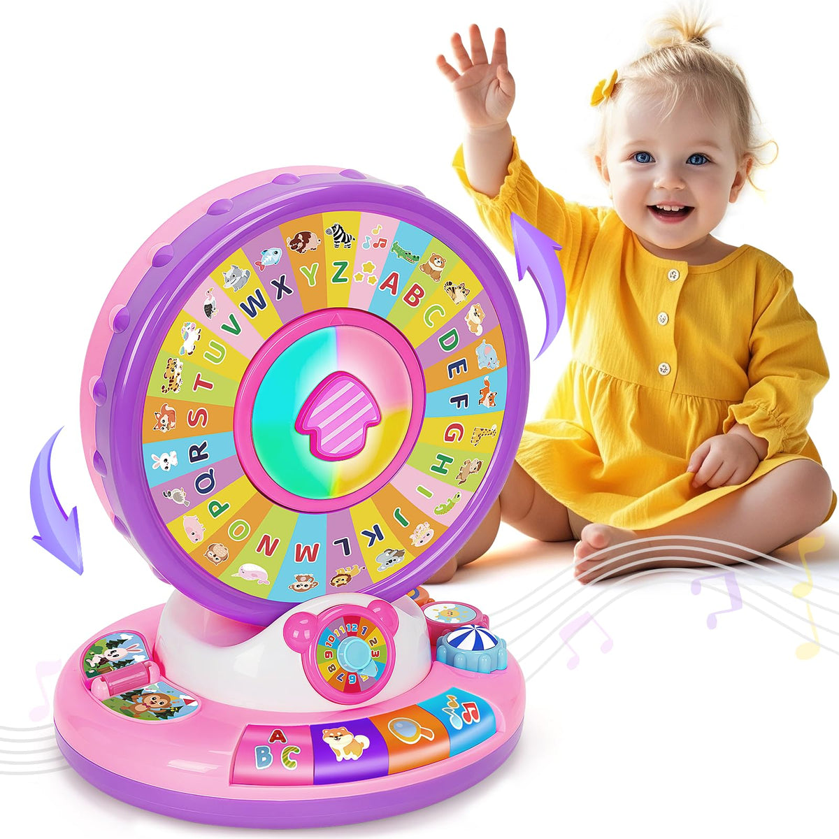 Duchong Spin and Sing alphabet image shows letters for early language exploration.