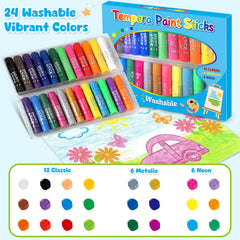 Duchong metallic colors paint sticks add sparkle to paper and crafts.