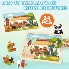 Duchong removable guide paper helps kids place pieces correctly.