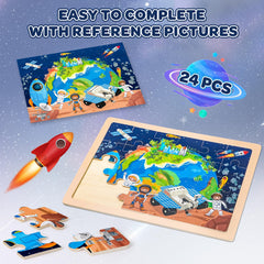 Duchong solar system puzzle: explore planets with bright, child-safe tokens