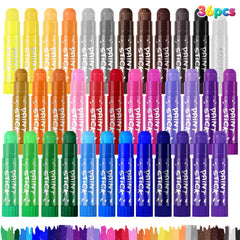Duchong tempera paint sticks 36-color set for kids fosters creativity and mess-free art.