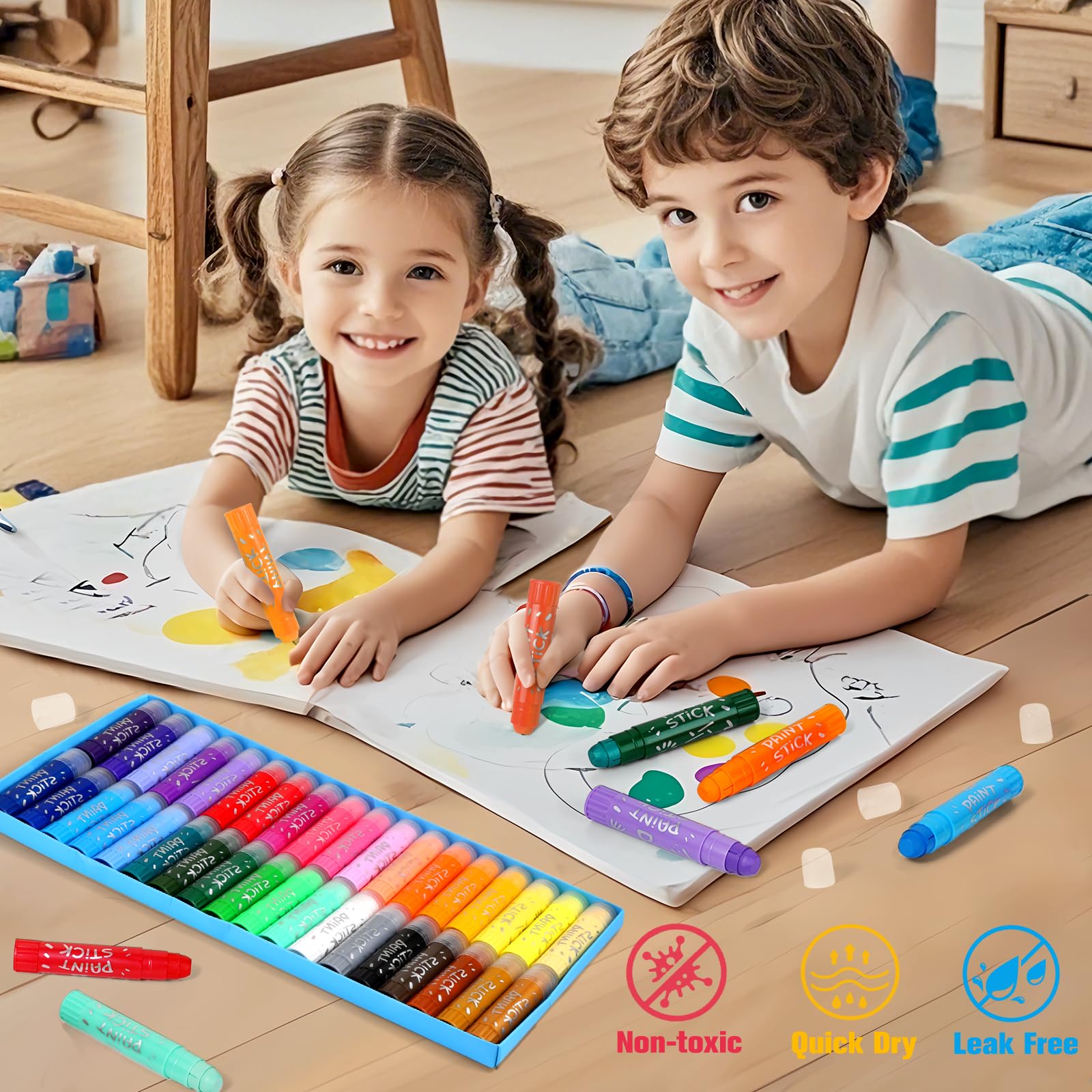 Duchong kid-friendly packaging makes art time easier for parents.