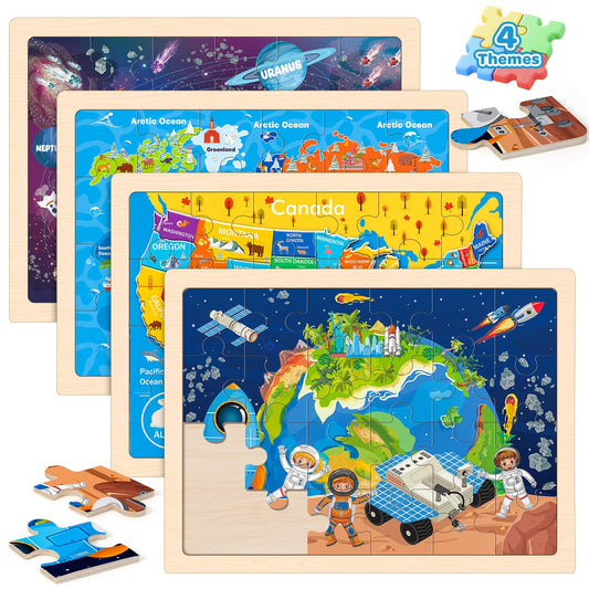 Duchong USA map puzzle: vibrant pieces teach geography through hands-on play