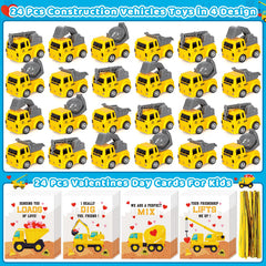 Duchong Valentines truck cards with loader truck scene ideal for party favors and rewards