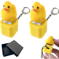 Duck Quacking Fidget Toy Keychain with audible quacks for playful stress relief on the go.