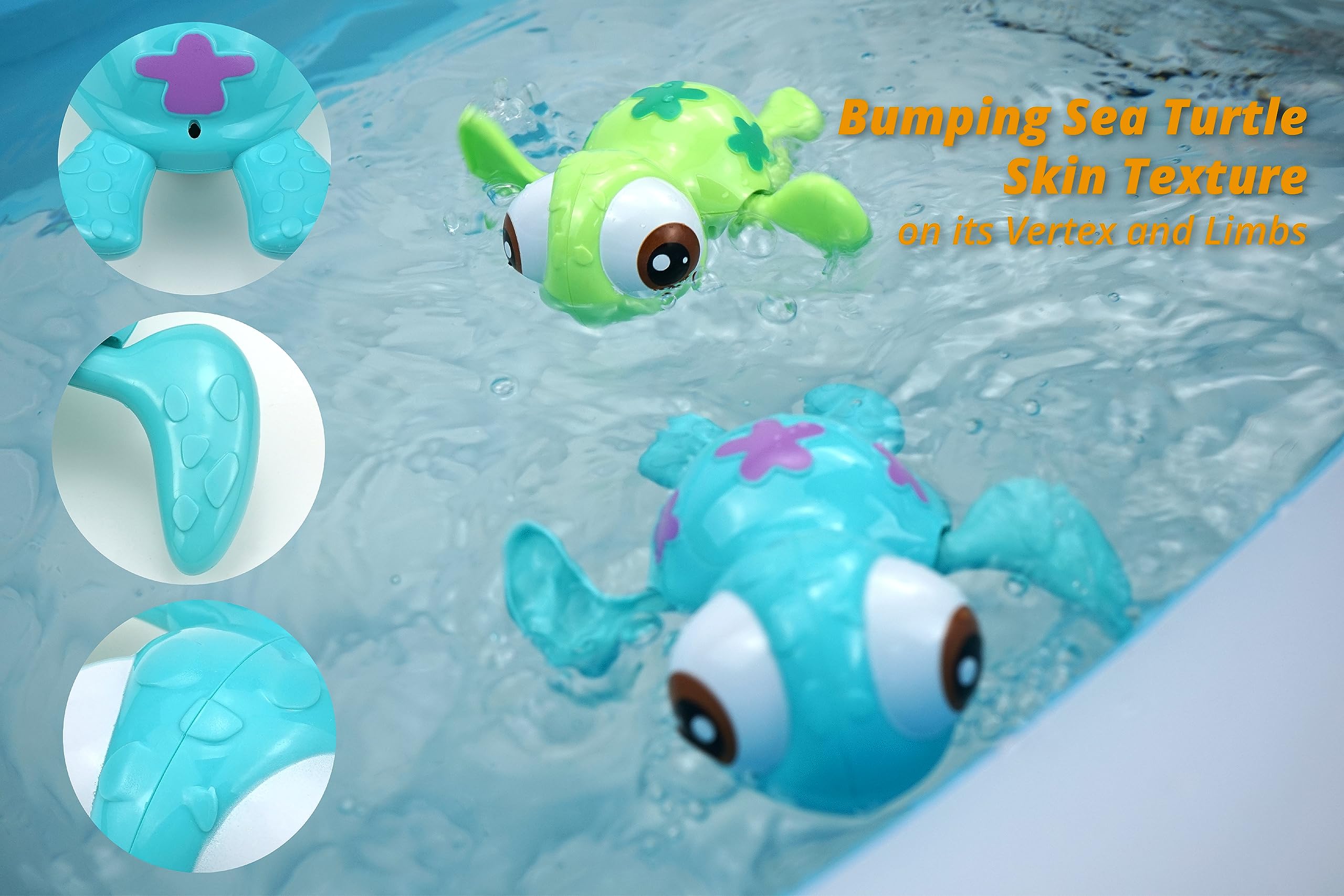 Smooth circular arc design with rounded edges for safe toddler bath play.