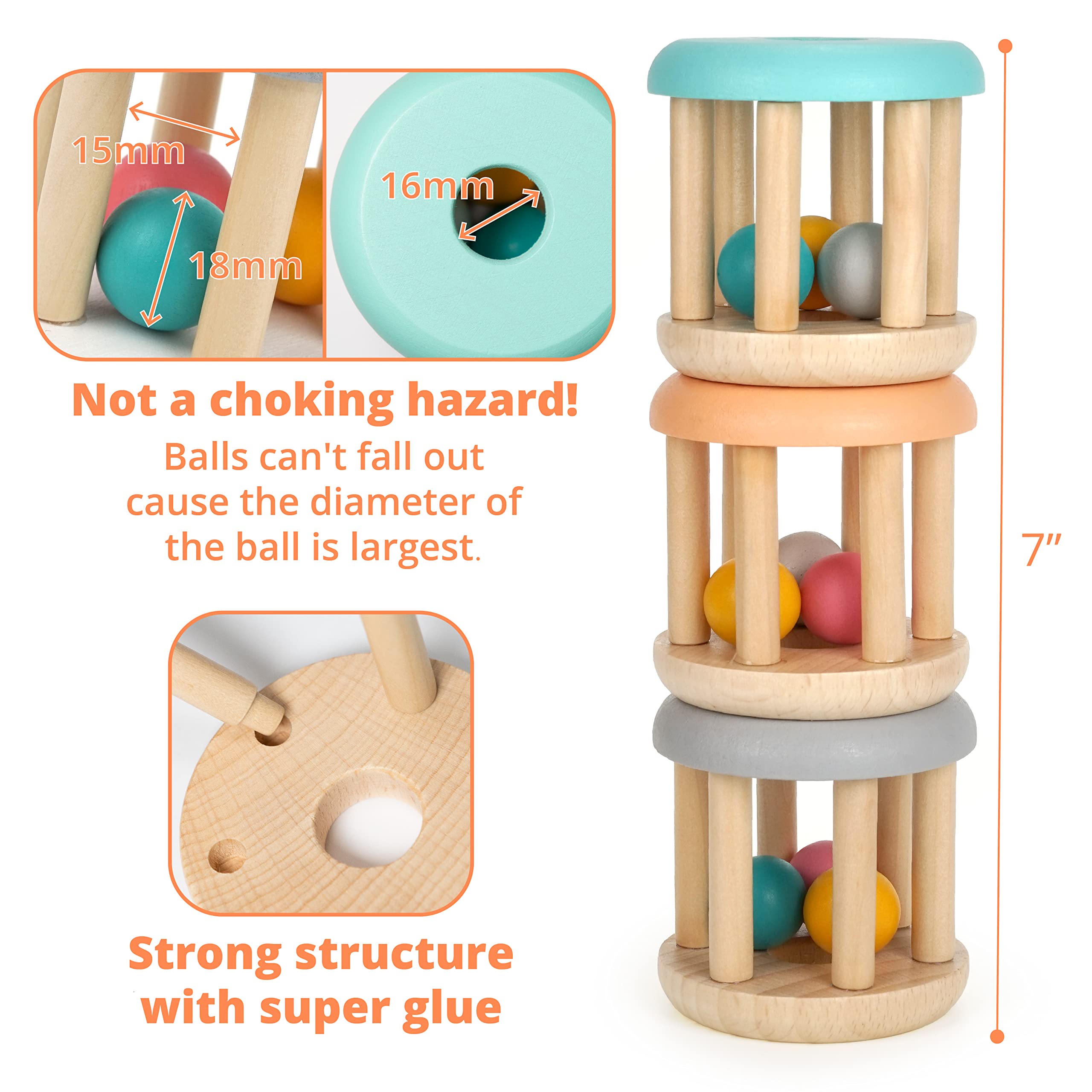 Color recognition play with DUCKBOXX XX Montessori toy during tummy time