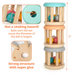 Color recognition play with DUCKBOXX XX Montessori toy during tummy time