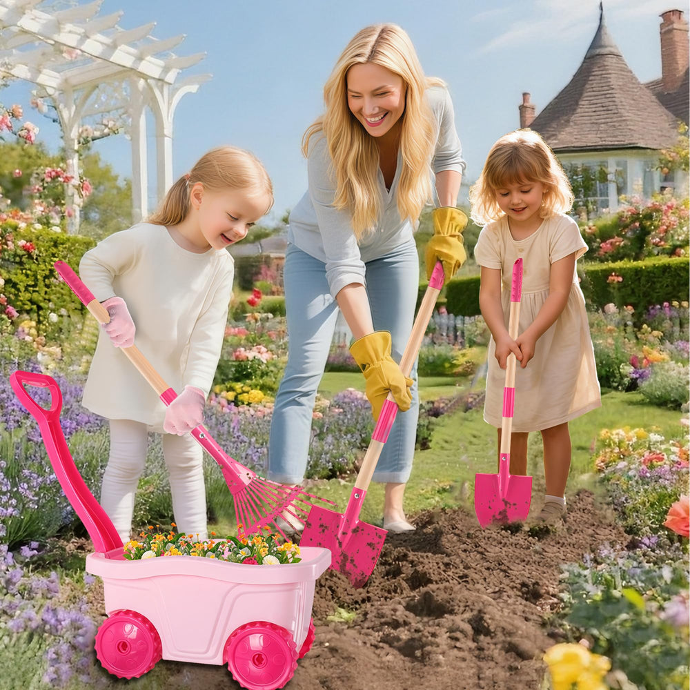 Duckura rake for kids, tidies sand and soil with ease.